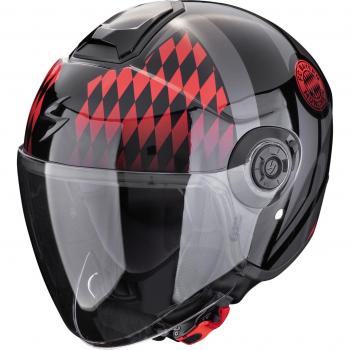 Casque moto intégral Scorpion Exo-City II FC Bayern Noir Gris Rouge taille L