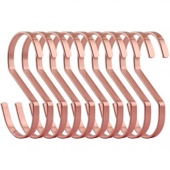 Heavy-Duty Rose Gold Chrome S Hooks