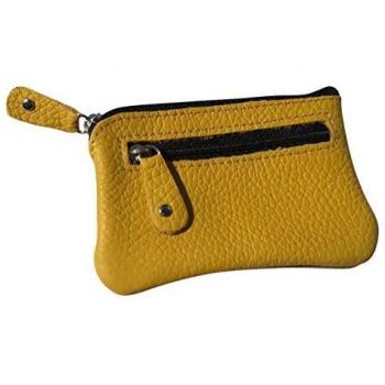 Schlüsselmäppchen Schlüsseletui Mini Geldbeutel Schlüssel Anhänger Tasche Mappe Gelb