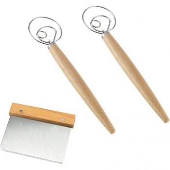 Batidor de masa de pan de acero inoxidable de 13 pulgadas
