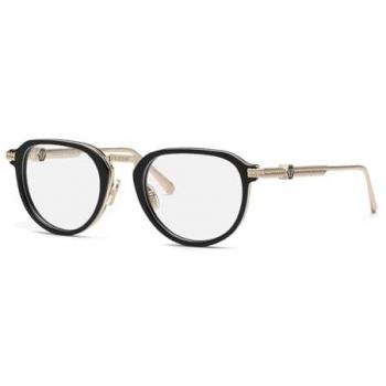 Philipp Plein VPP116M Women’s Gold Blue‑Light Blocked Eyeglasses, Size 52