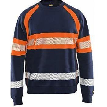 Felpa alta visibilità blu/arancio XS
