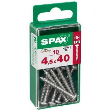 Paquete de 10 Tornillos SPAX T-Star+ Ø 4.5 mm 40 mm con Cabeza Redonda