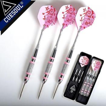 Pack de Fléchettes Professionnelles 3pcs 24g avec Baril en Fer et Vols Roses