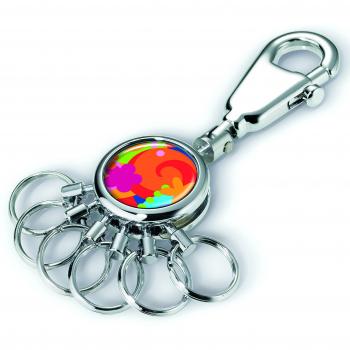 TROIKA Your Life Schlüsselhalter – Rund, glänzend, Karabiner