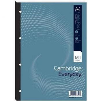 Cambridge Everyday Ruled Margin Refill Pad 160 Pages A4 (Pack of 5) 846200192 JDM76003