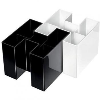 HAN Schreibtischorganizer BRAVO, 5 Fächer, hochglänzend, erweiterbar, transparent-glasklar
