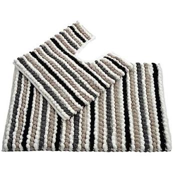 Allure Chunky Bobble Grey Bath Mat Pair