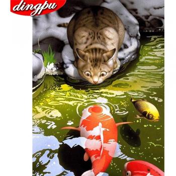 Katzenfisch Strassbild 20x30cm
