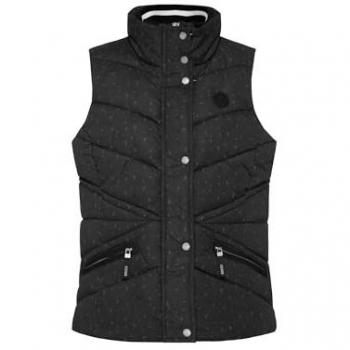 Damen Steppweste SOCCX, schwarz, Größe S, Plüschfutter