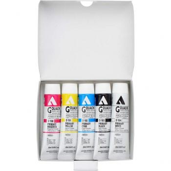 Holbein Acryl‑Gouache Starterset 20 ml – 5 basiskleuren (D421)