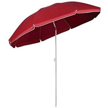 VERDELOOK Ombrellone Spiaggia in Nylon con palo in Metallo Verniciato, Diametro 180 cm