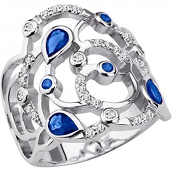 Adorno Sissi Azul con Brillo Plateado