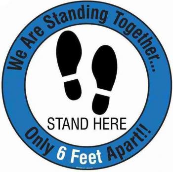 6 Foot Distance Safety Floor Decals