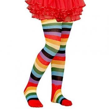 Widmann Kinder-Streifenhose 75 Den – Clown-Design für Karneval & Mottoparty