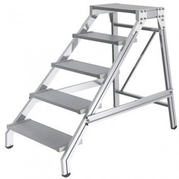 EUROKRAFTpro Professional 5-Step Ladder, 300 Kg Max Load