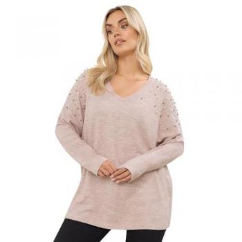 Radiant Pearl Drop‑Shoulder Sweater