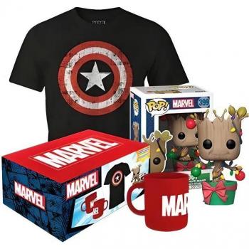 Wootbox Marvel : T‑shirt + Funko Pop Iron Man et Groot