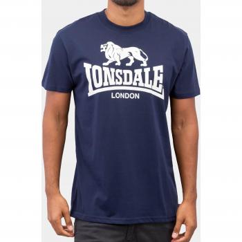 Vêtement de Sport Lonsdale Manche Courte Bleu Marine avec Logo – S