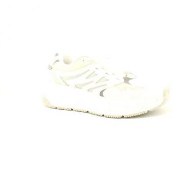 Emporio Armani EA7 Sneakers, female, White, 4 UK, Plain Lace-Up Crusher Trainers