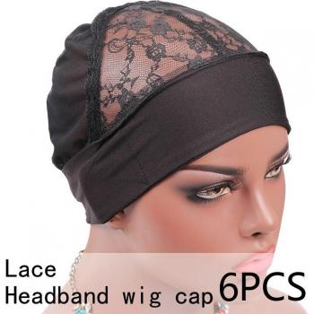 Nunify – bonnets en filet pour perruque, 6 pièces, noir, ajustables