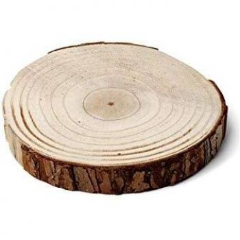 RONDIN DE BOIS BRUT ÉCORCE 25X2,5CM NATURE