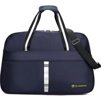 Bolsa de Viaje Casual Impermeable Unisex de Nailon a Rayas, Bolsa de Fitness XA836WB