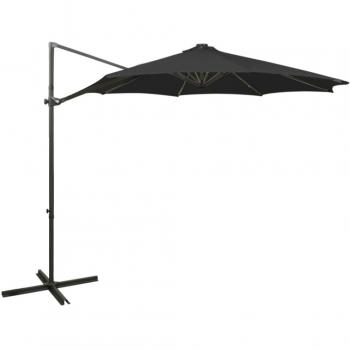 Toldo Solar con Iluminación LED 300 cm – Negro