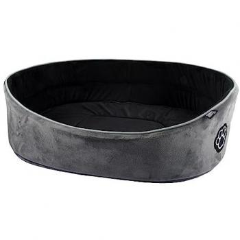 Nid Velours Ovale – Couleur Grise Noire – 70×53 cm – Gamme Patchy