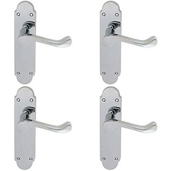 Victorian Upturned Chrome Loop Handles – Pack of Four (170 × 42 mm)