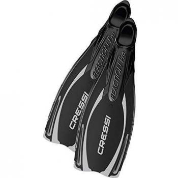 Pro Snorkeling Fin Cressi Reaction, Unisex Adult, Black/Silver, 38-39