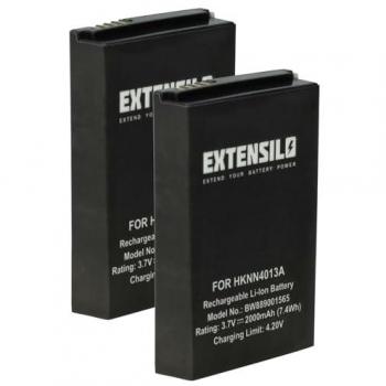 Batteries Extensilo 2000 mAh 3,7 V – 2 pièces compatibles CLP1040, CLP1060, DLR1020, DLR1060, CLP1010, CLP446
