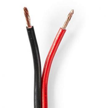 Altoparlante Wire 2X 2,50 mm² CCA 100 m PVC Rosso/Nero (Nedis)
