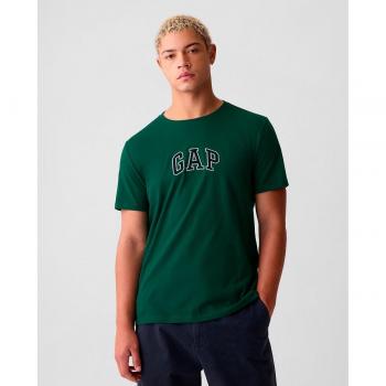 T-shirt in Cotone Verde con Logo Ricamato, Uomo, Taglia M