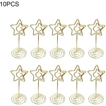 Support d’identification de tables – Kit 10 pièces métalliques avec forme d’étoile