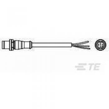 TE Connectivity 1.50m M12 Plug Sensor/Actuator Connector, 5-Pin