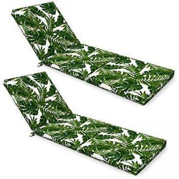 Lot de 2 Coussins de Bain de Soleil en Polyester Blanc 186x60x5 cm