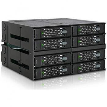 Cage métallique 8 baies pour SSD/HDD 2,5” SATA/SAS