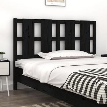 Cabecero de cama madera maciza de pino negro 145,5x4x100 cm vidaXL