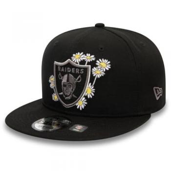New Era Snapback 9Fifty Floral‑Cap Las Vegas Raiders – Schwarze Herrenmode, Größe S/M