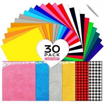 CHEPULA Permanent Heat Transfer Vinyl 30 Pack