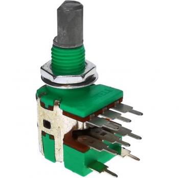 Potentiomètre de volume stéréo A10K, 15MM, 8 broches, H120, RV12, 10K