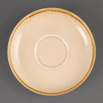 Olympia Kiln 6‑teiliger Untertassen‑Satz in Sandstein (Porzellan)