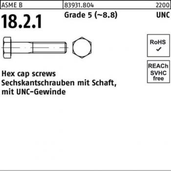 Reyher Sechskantschrauben 100‑er Pack – R 83931, UNC 3/8×5 Grade 5