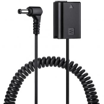 Câble d'alimentation enroulé pour Sony Alpha 7 avec adaptateur NP-FW50