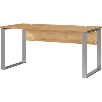 Metal-Runner Germania Oak Desk with Front Panel