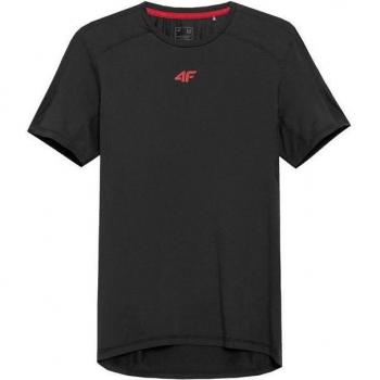 Top uomo 4F nero con maniche corte