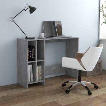 Bureau d'ordinateur portable gris béton bois d'ingénierie Vidaxl