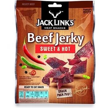 Jack Link's Beef Jerky Dulce y Picante, 2 paquetes (2 x 75 g)