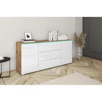 INOSIGN VERA Sideboard – Grifflos, verstellbare Fächer, Lichtoption verfügbar